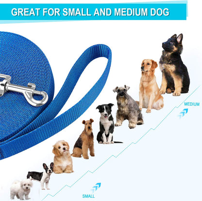 Dog Leash for Small Medium Large Dogs,Long Dog Leashes for Obedience Recall Training,Camping,20Ft,Blue