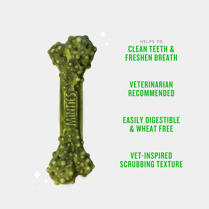 Dog Dental Bone Treats, Tiny/Small Dental Dog Treats, 16 Ounces, Cleans Teeth, Fight Bad Breath, Removes Plaque and Tartar, 16 Count