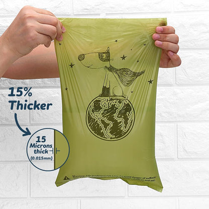 Dog Poop Bags 360 Count, Biodegradable Lavender Extra Thick Waste Bags with Dispenser, 100% Leak-Proof Doggie Bag Refill Rolls