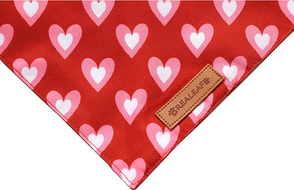 Love Dog Bandanas 2 Pack, Triangle Reversible Mothers Day Valentine'S Day Pet Scarf for Boy and Girl, Premium Durable Fabric, Holiday Bandana for Medium and Large Dogs (Large)