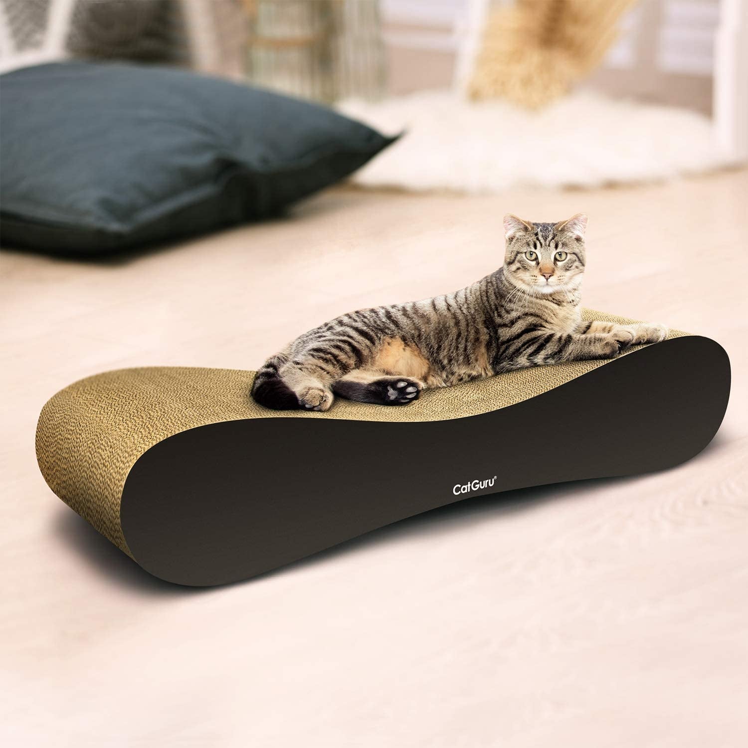 Cat Scratcher Lounge, Reversible Cat Scratching Board, Cardboard Scratcher, Premium Scratch Post, Durable Scratchers, Scratching Bed (XXL)