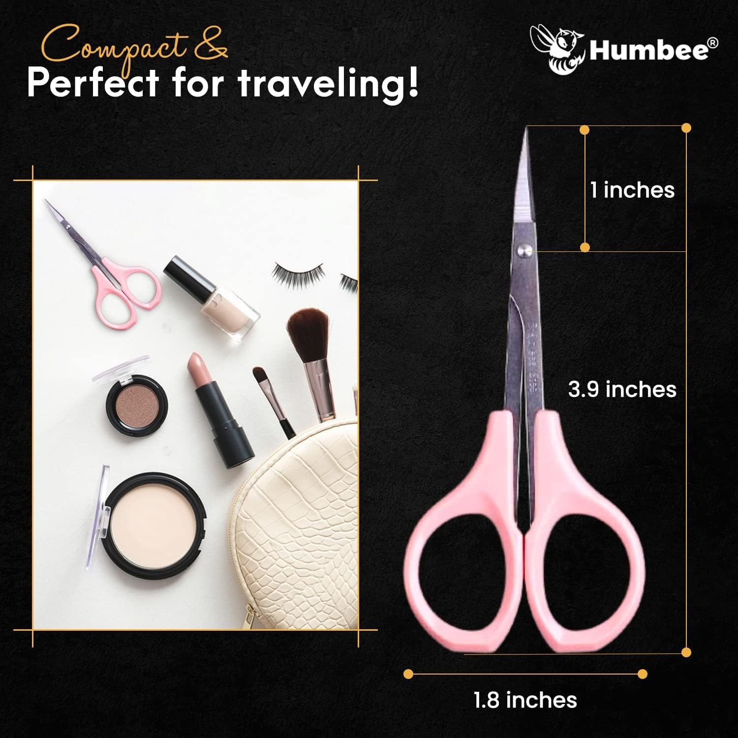 Hair Trimming Scissors Set, Grooming Scissors for Facial Hair, Nose Hair, Mustache, and Beard Grooming, Stainless Steel Eyebrow Scissors