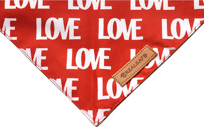 Love Dog Bandanas 2 Pack, Triangle Reversible Mothers Day Valentine'S Day Pet Scarf for Boy and Girl, Premium Durable Fabric, Holiday Bandana for Medium and Large Dogs (Large)