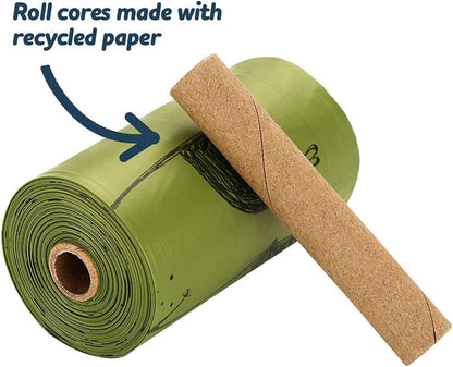 Dog Poop Bags 360 Count, Biodegradable Lavender Extra Thick Waste Bags with Dispenser, 100% Leak-Proof Doggie Bag Refill Rolls
