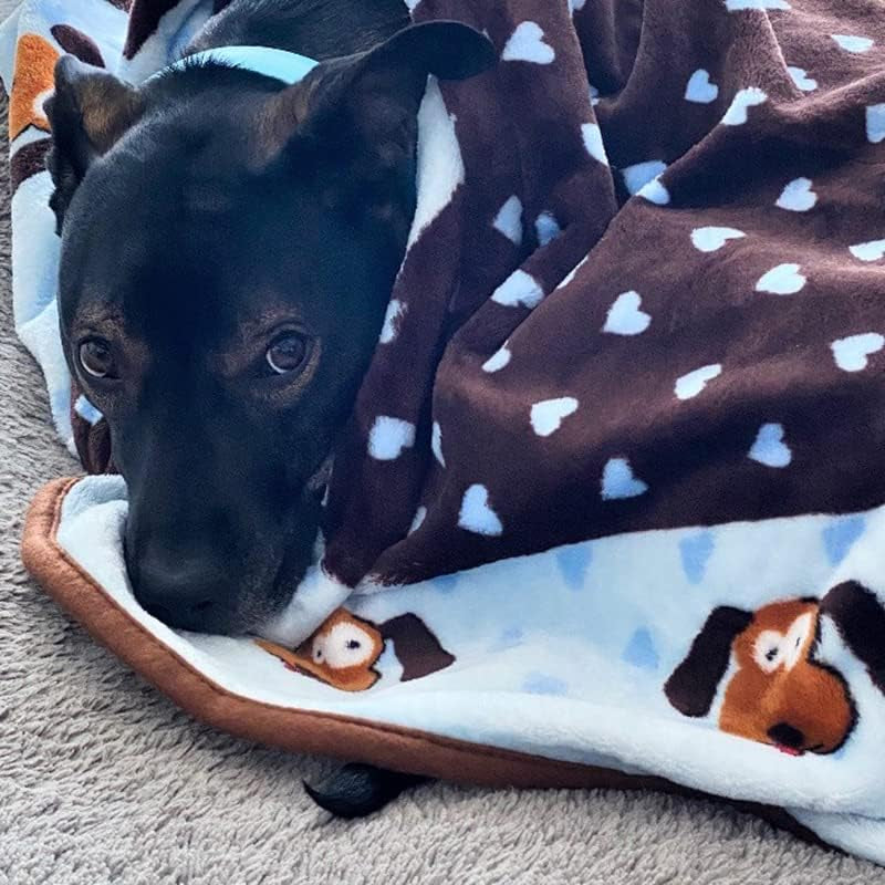 Blanket for Pets - Cozy Dog Blanket for Small Dogs - Machine Washable Dog Blanket in Blue