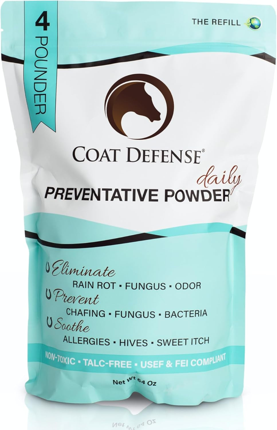 Daily Grooming Powder for Horses | Dry Shampoo with Natural Ingredients | 64 Oz Formula for Fresh, Healthy-Looking Coat